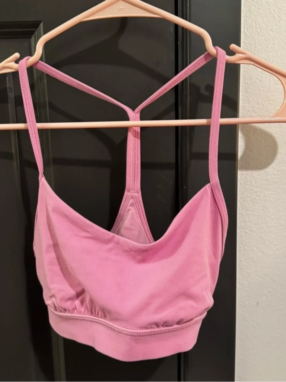 Pink Seamless Bralette with Racerback